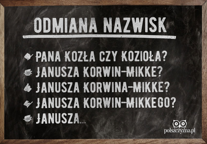 Odmiana nazwisk. Zapytam pana Kozioła, czy zna Janusza Korwin-Mikkego - Polszczyzna.pl
