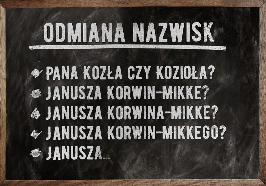 Odmiana nazwisk. Zapytam pana Kozioła, czy zna Janusza Korwin-Mikkego - Polszczyzna.pl