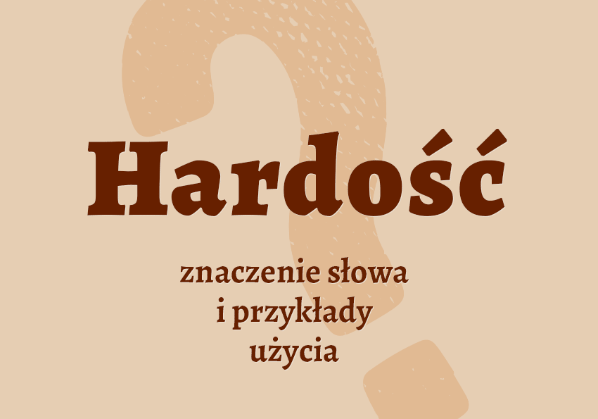 hardość co to jest definicja znaczenie hardy kto to jest pojęcie czym jest jak nazwać wyrazy pokrewne hardy hardość synonim słownik Polszczyzna.pl