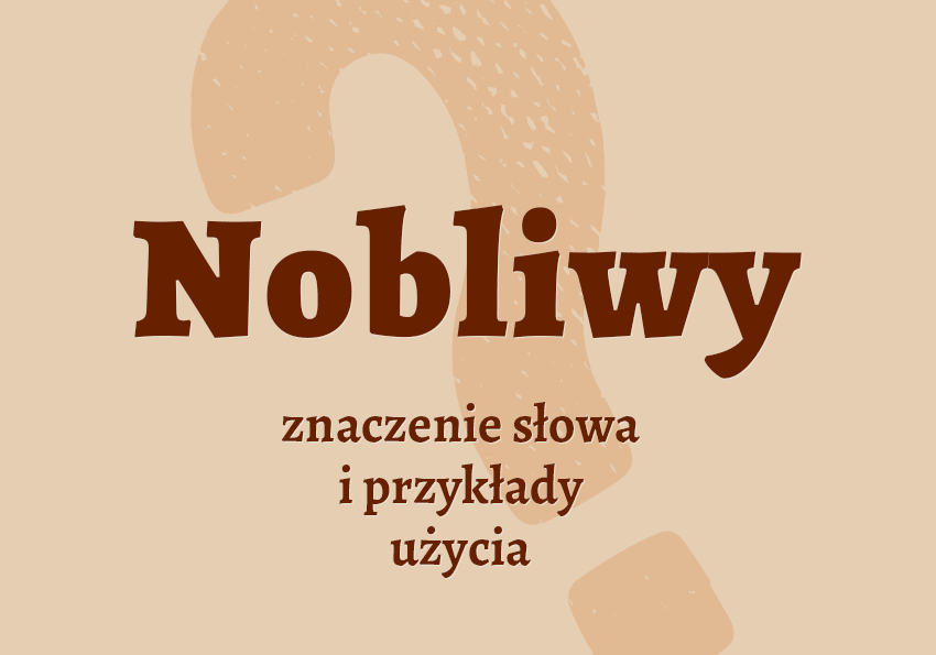 nobliwy kto to kim jest definicja znaczenie charakter słownik Polszczyzna.pl