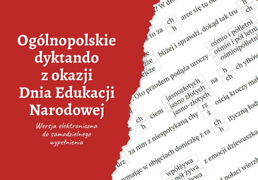 Dyktando z okazji Dnia Edukacji Narodowej. Dzień Nauczyciela. Polszczyzna.pl
