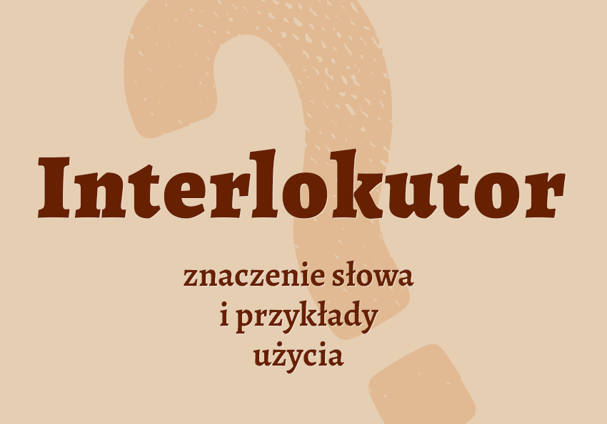 Interlokutor - kto to jest? Definicja, znaczenie, synonim. Słownik Polszczyzna.pl