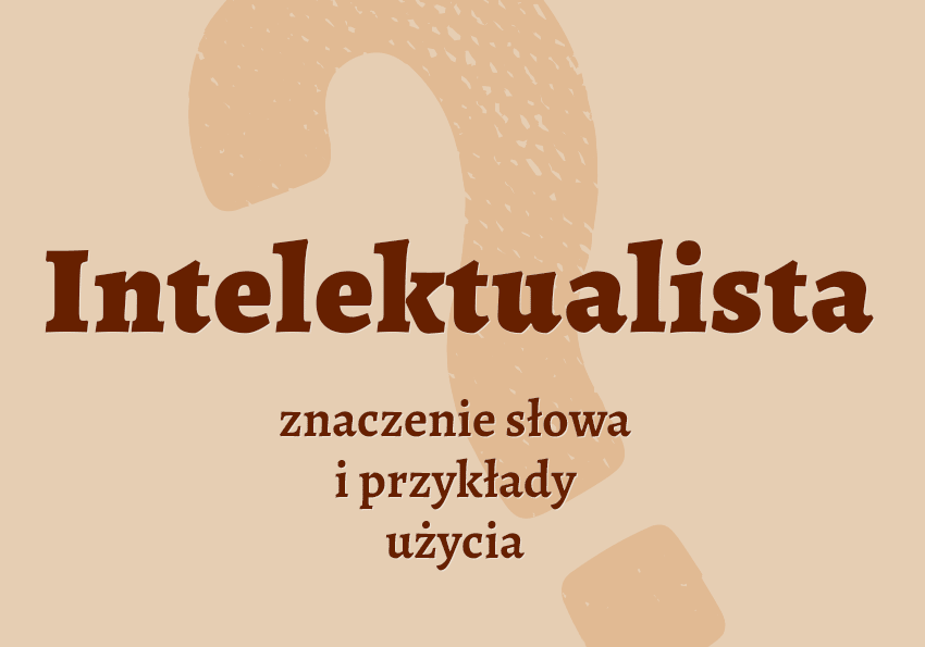 Intelektualista - kto to jest? Kim jest? Co to znaczy? Wyjaśnienie, synonimy, przykłady. Słownik Polszczyzna.pl