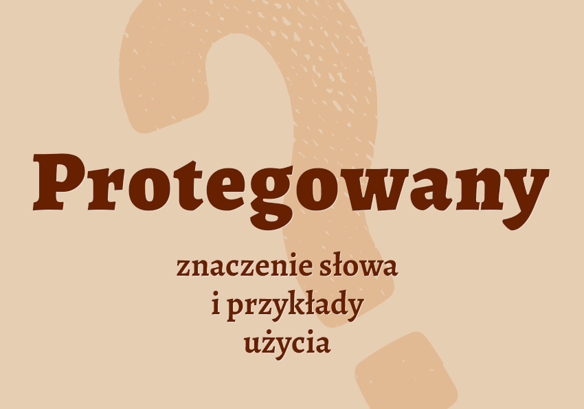 Protegowany czyli jaki co to jest znaczenie definicja, synonimy przykłady słownik Polszczyzna.pl