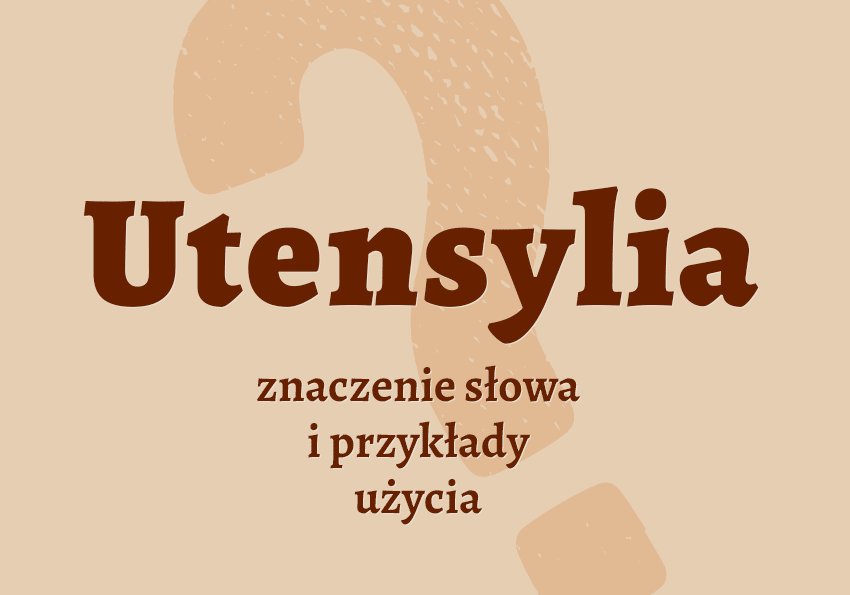 Utensylia. Co to jest, co znaczy? Czym są? Znaczenie, synonimy, słownik Polszczyzna.pl