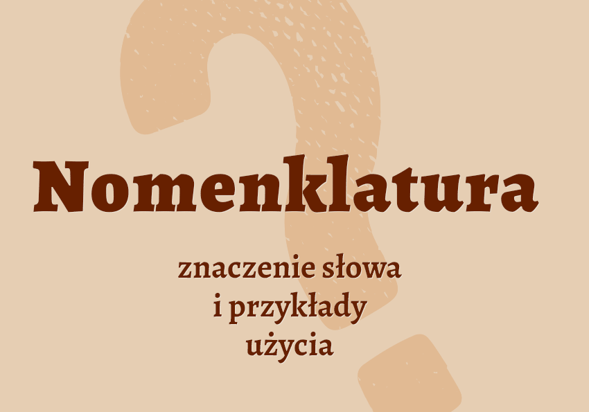 Nomenklatura co to jest co znaczy synonimy przykłady wyjaśnienie znaczenie słownik Polszczyzna.pl