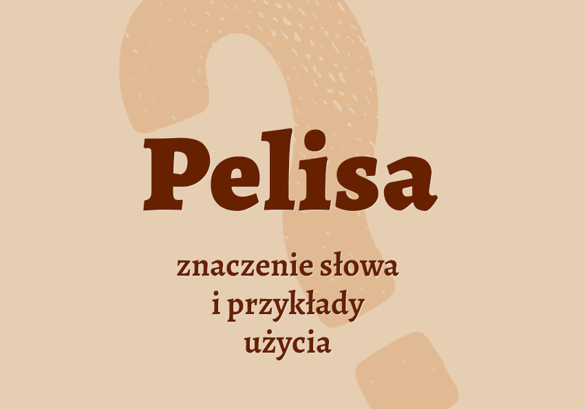 Pelisa co to jest co znaczy definicja znaczenie słownik przykłady Polszczyzna.pl
