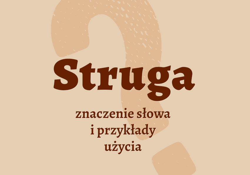 Struga co to jest co znaczy synonimy przykłady wyjaśnienie znaczenie słownik Polszczyzna.pl