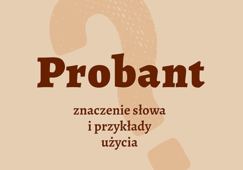 Probant kto to jest kim co znaczy co to jest przykłady wyjaśnienie odmiana znaczenie słownik Polszczyzna.pl